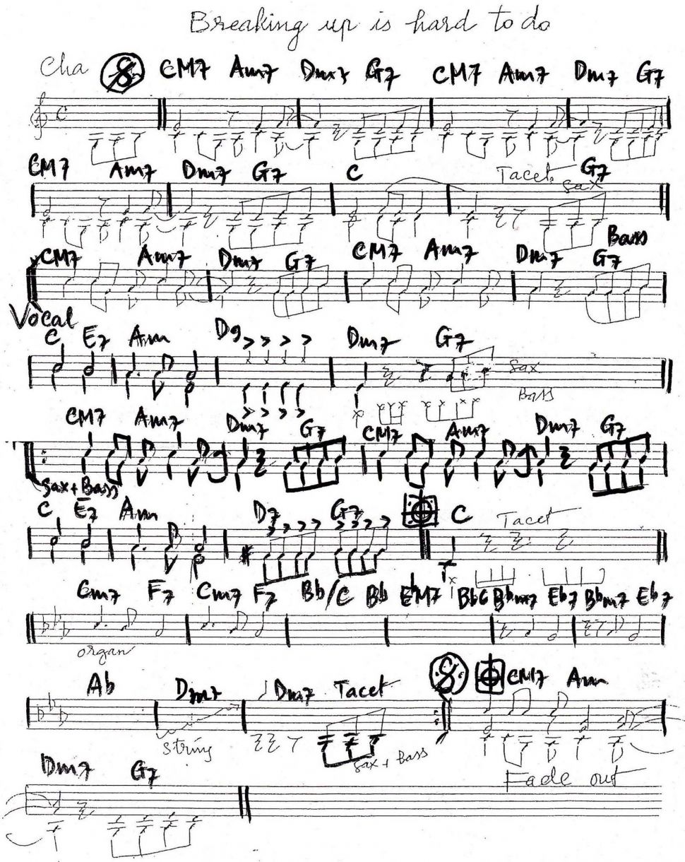 Breaking up is hard to do sheet