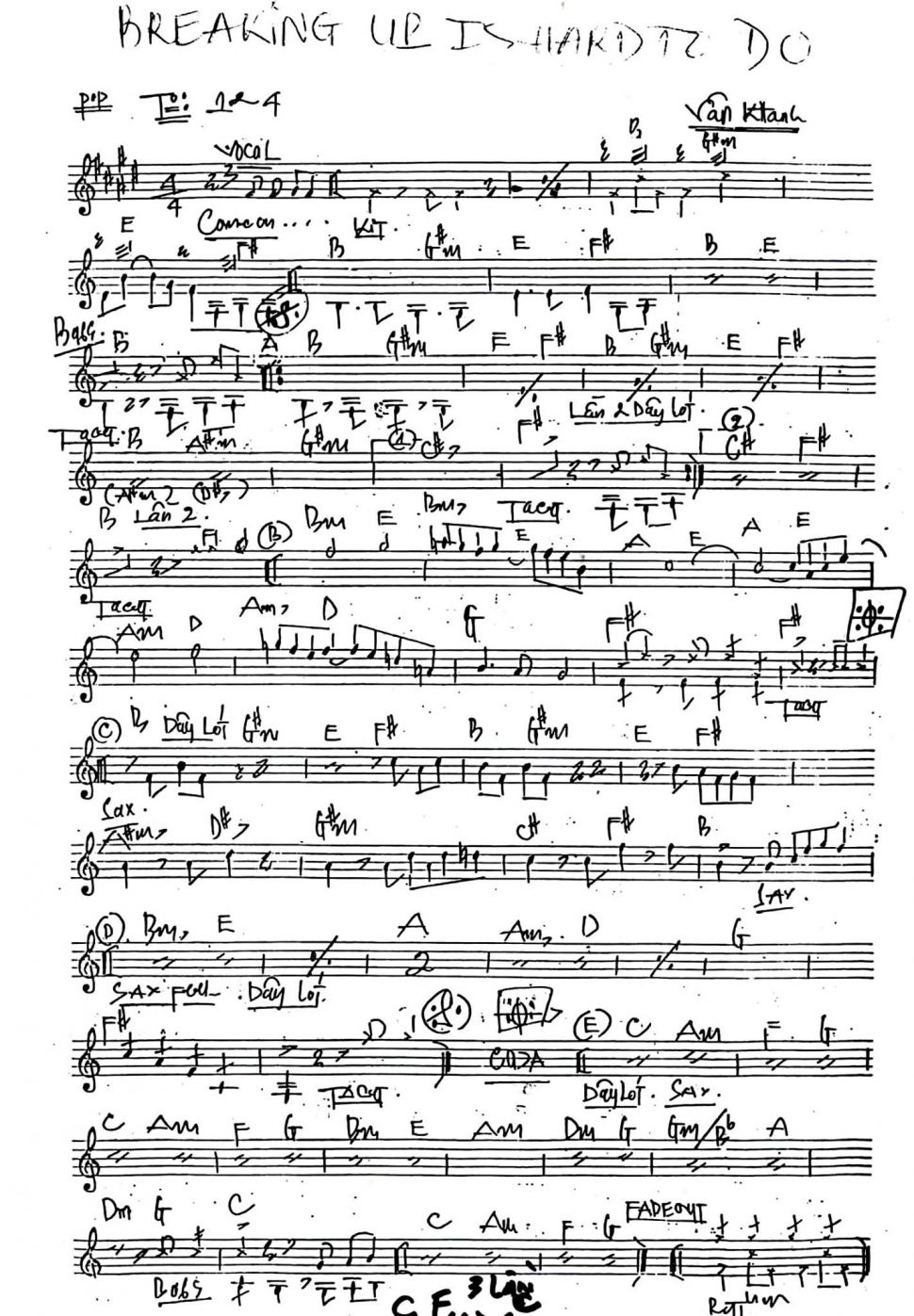 Breaking up is hardn do sheet