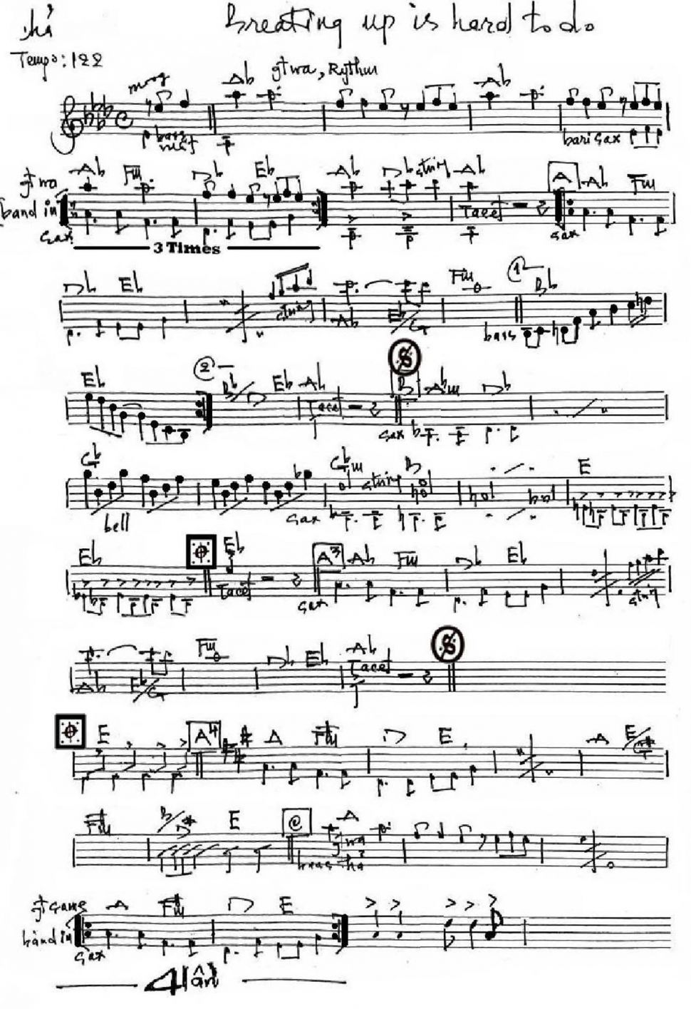 Breating up is hard to do sheet