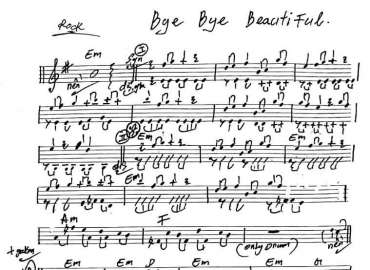 Bye Bye Beautiful sheet
