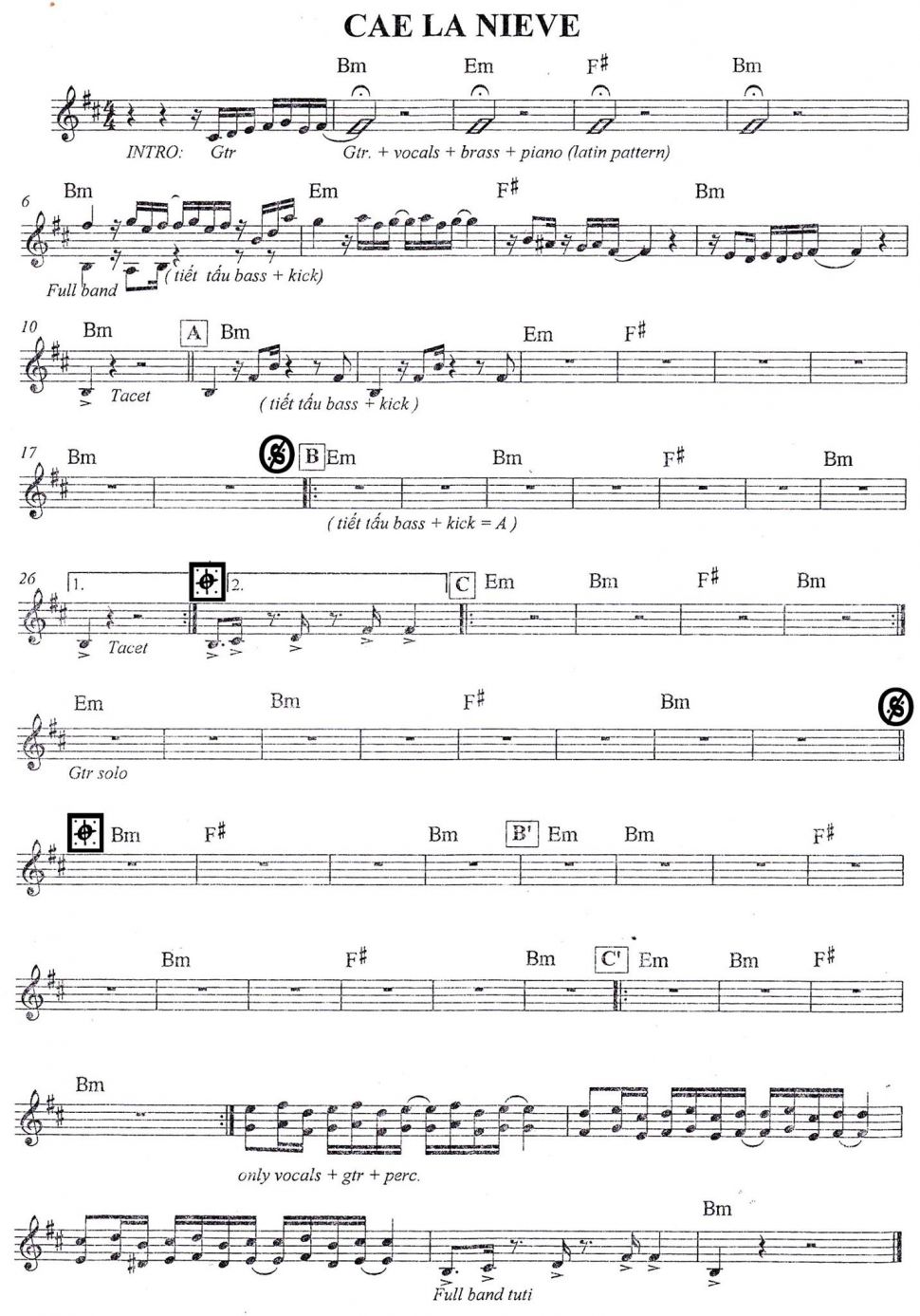 Cae La Nieve sheet
