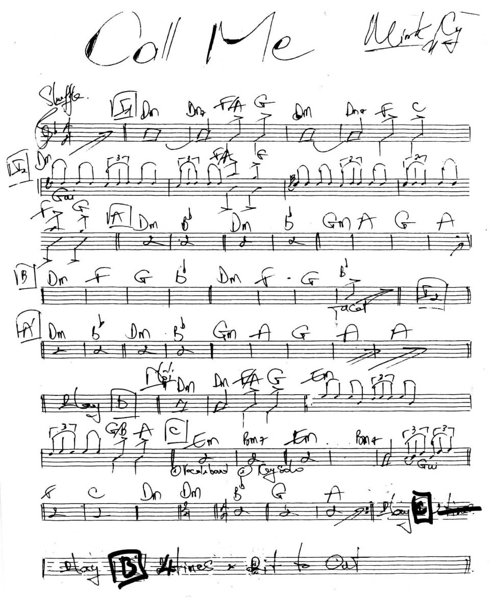 Call Me sheet