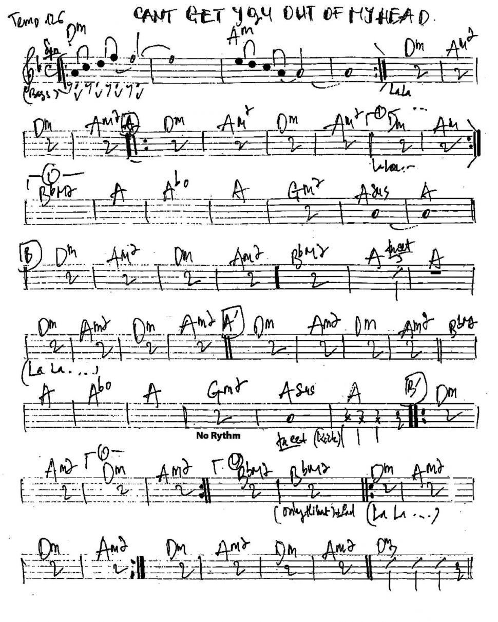 Can Get You Out Of My Head sheet