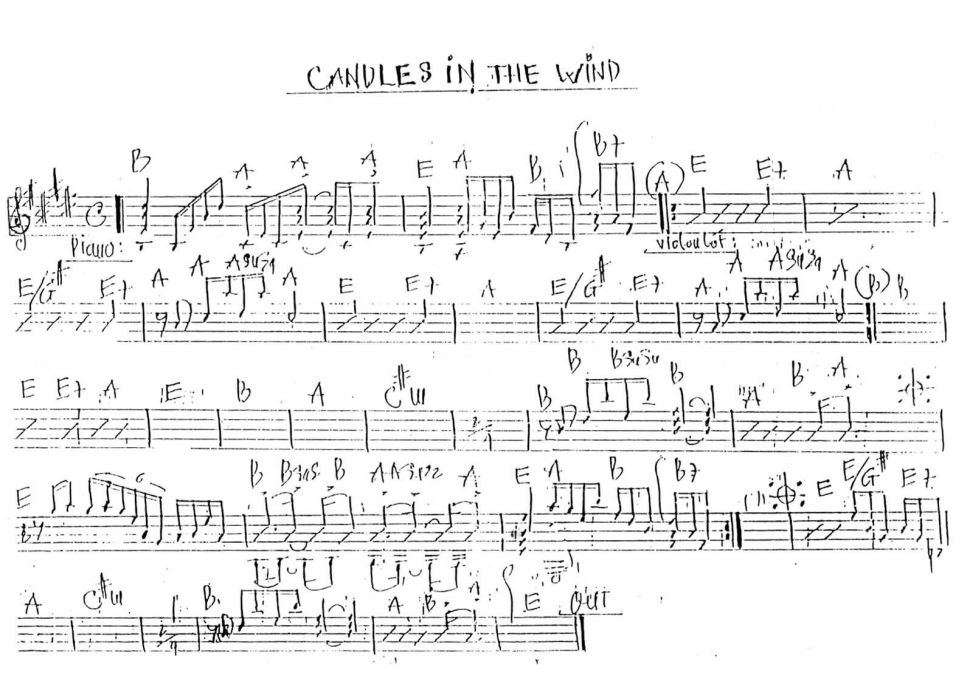 Candles In The Wind sheet