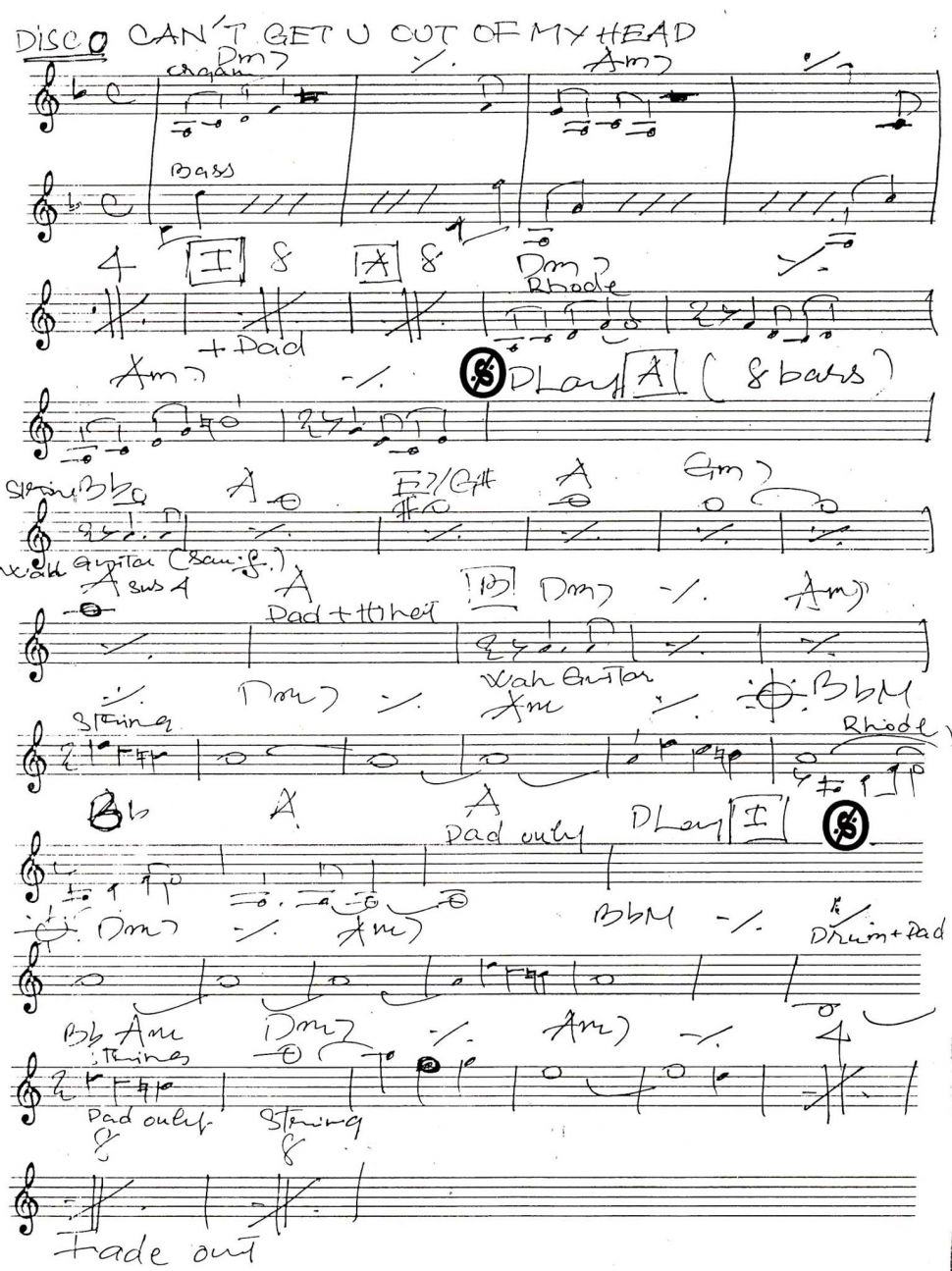 Can't Get You Of My Head sheet