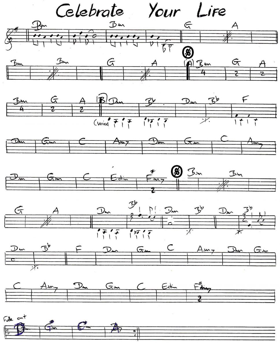 Celebrate Your Life sheet