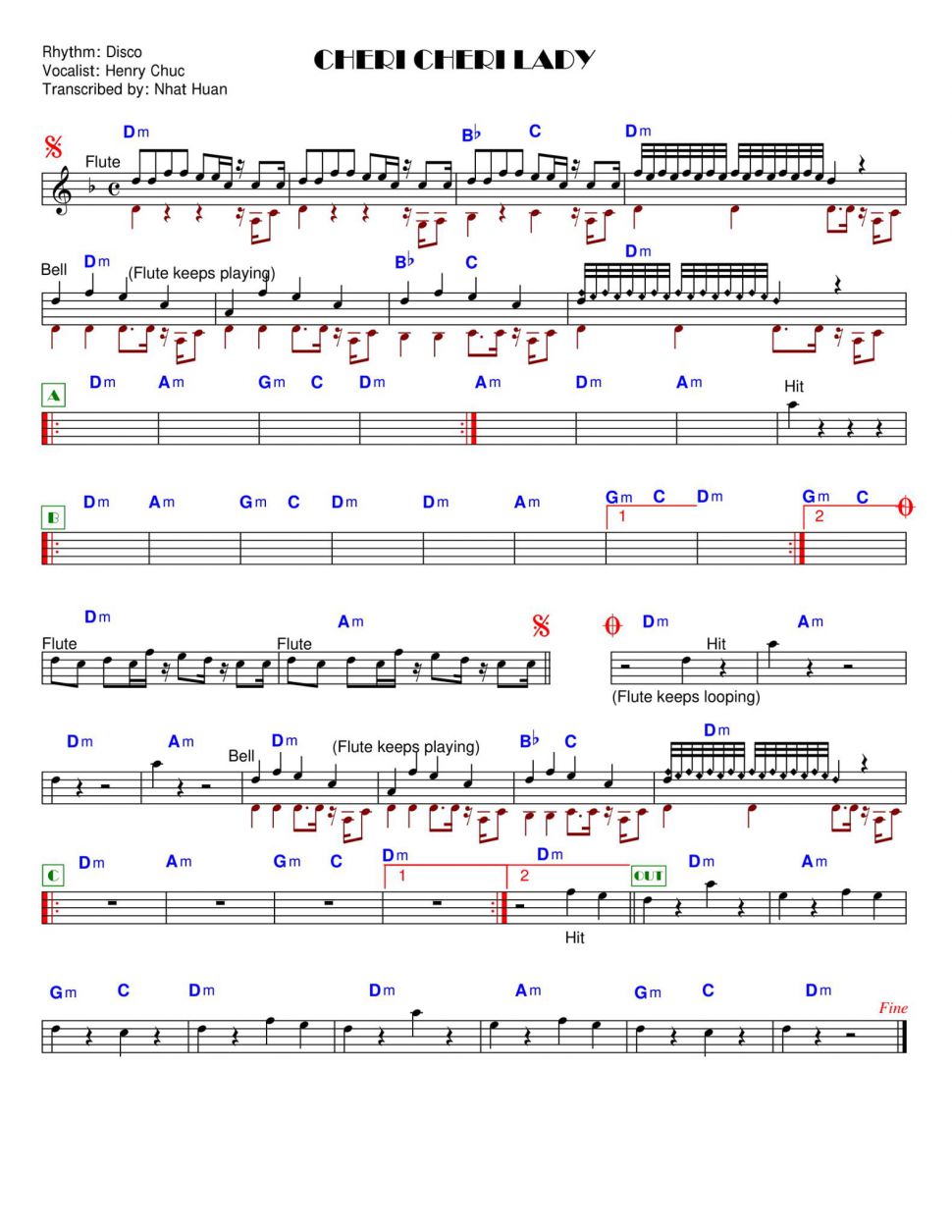 Cheri Cheri Lady sheet