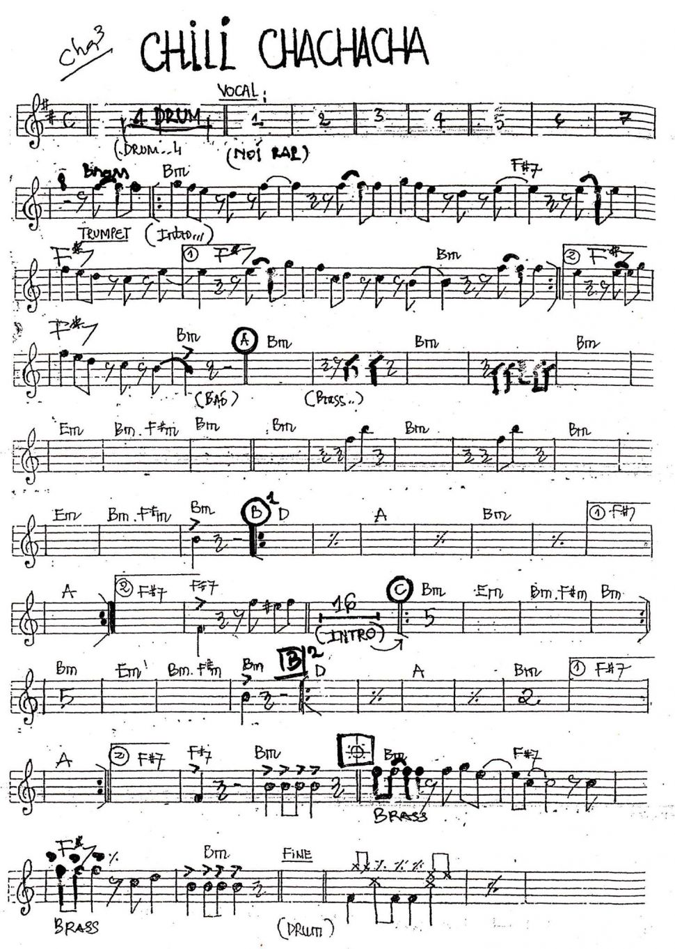 Chili Cha Cha Cha sheet