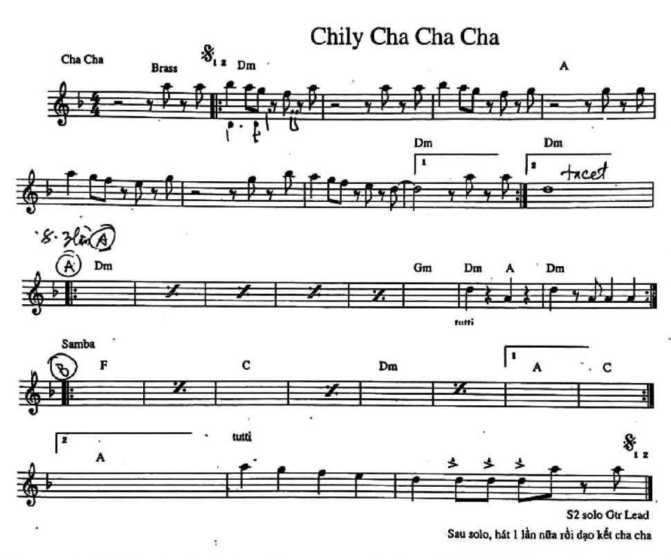 Chily Cha Cha Cha sheet
