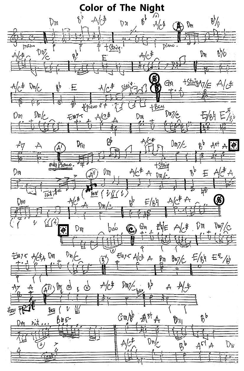 Color Of The Night sheet