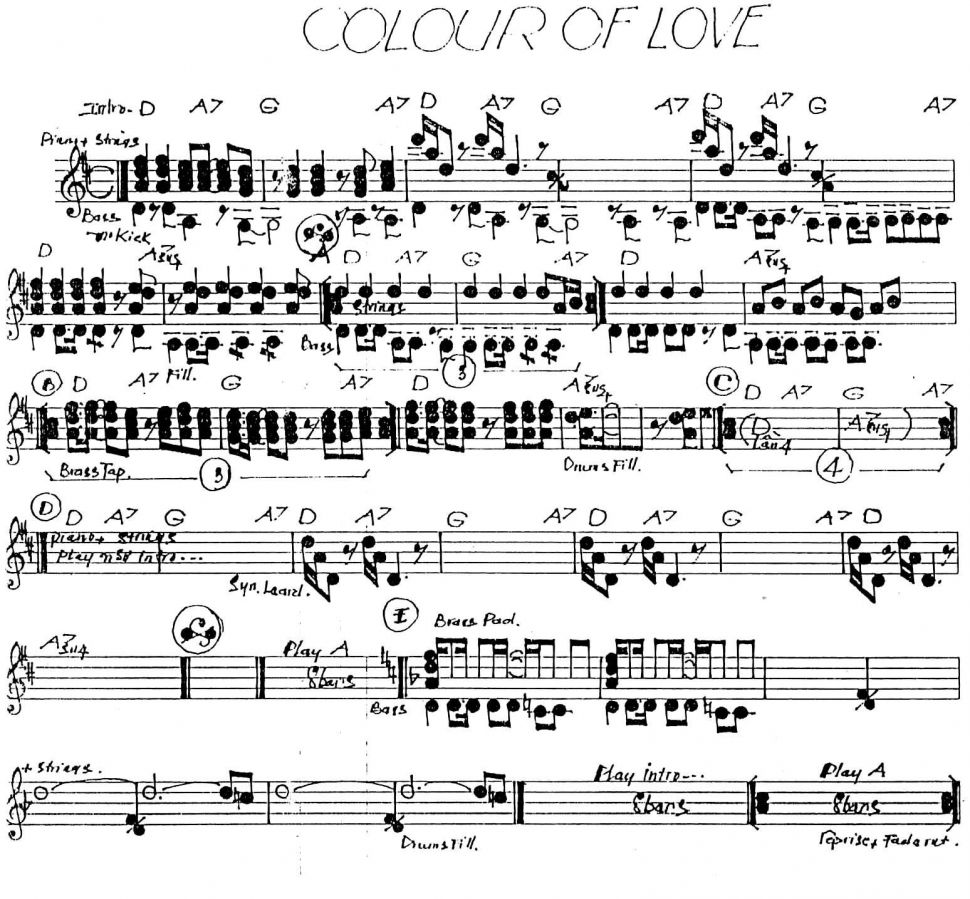 Colour Of Love sheet