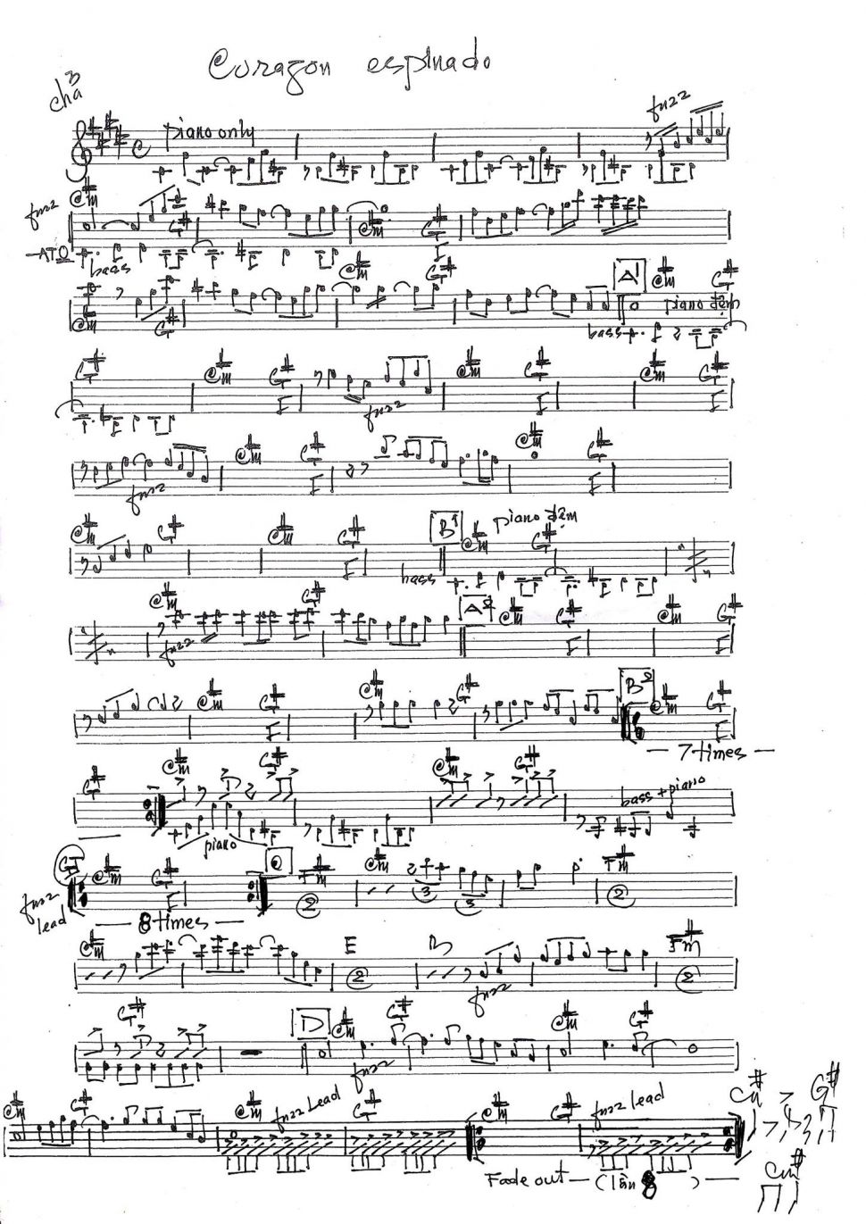 Coragon Espinado sheet