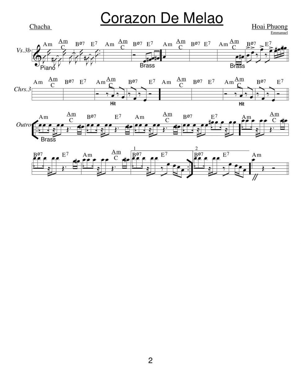 Corazon De Melao sheet