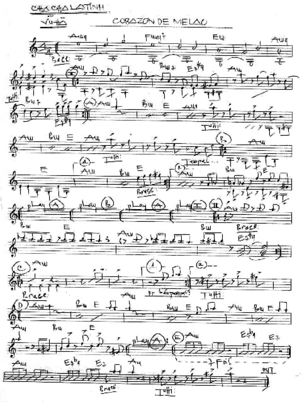Corazon De Melao sheet