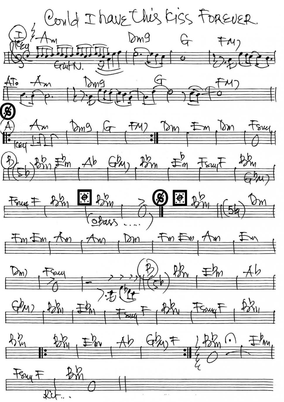 Could I Have This Kiss Forever sheet