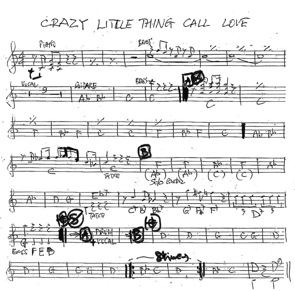 Crazy Litle Thing Call Love sheet