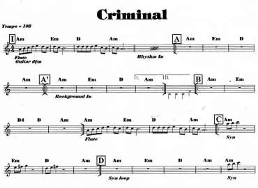 Criminal sheet