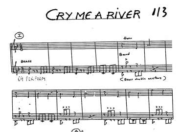 Cry Me A River sheet