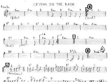Crying In The Rain sheet