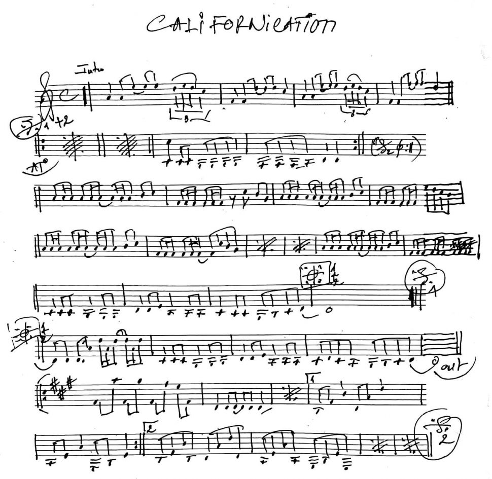 Californication sheet