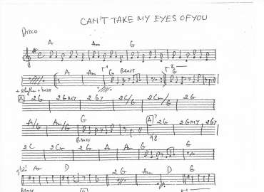 Can't Take My Eyes Of You sheet