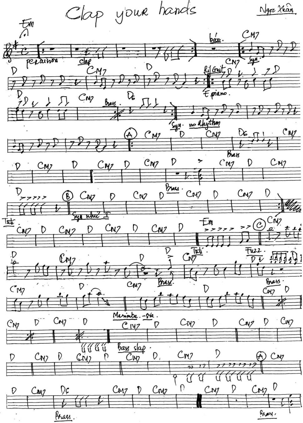 Clap Your Hands sheet