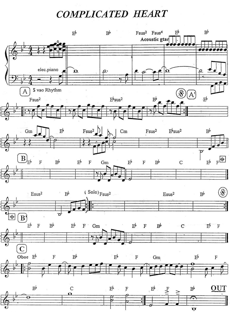 Complicated Heart sheet