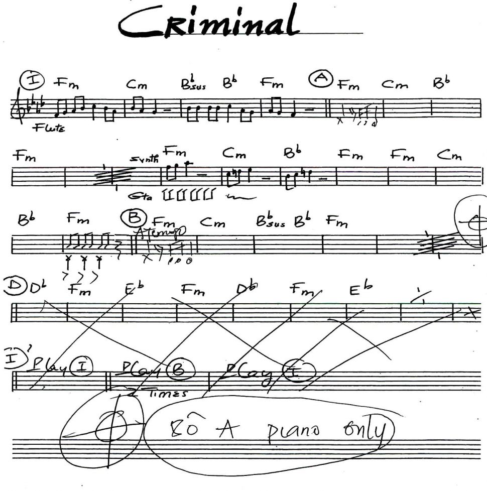 Criminal sheet