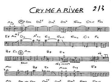 Cry Me A River sheet