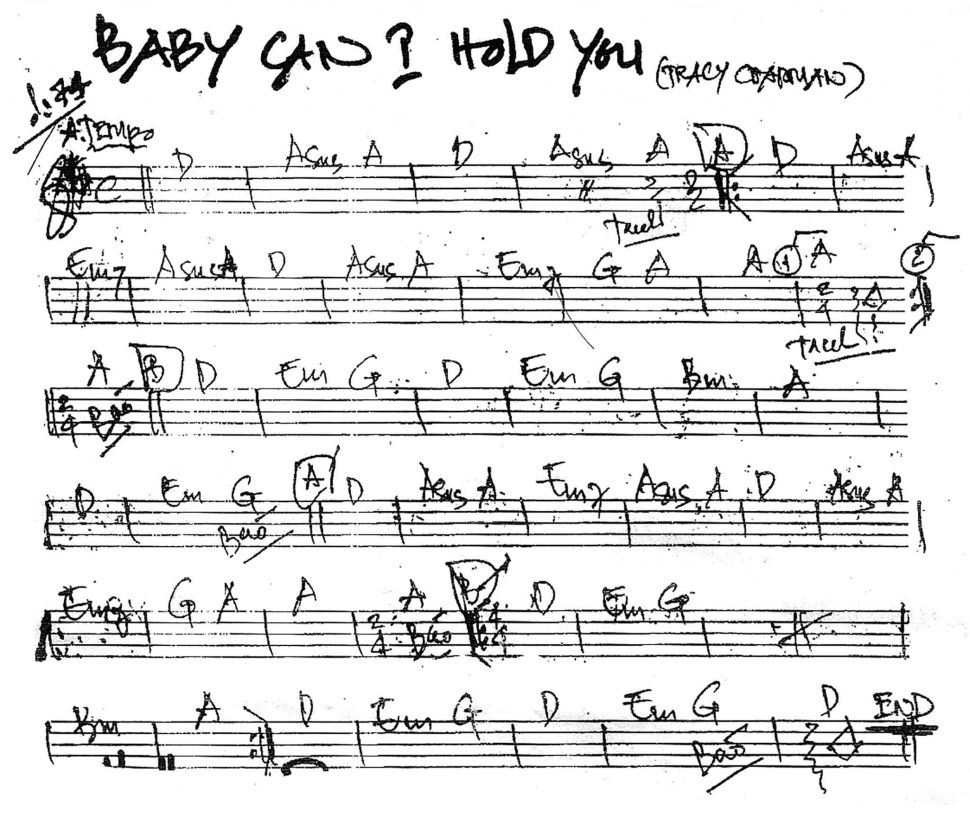 Baby can I Hold You sheet