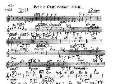 Baby one more time sheet
