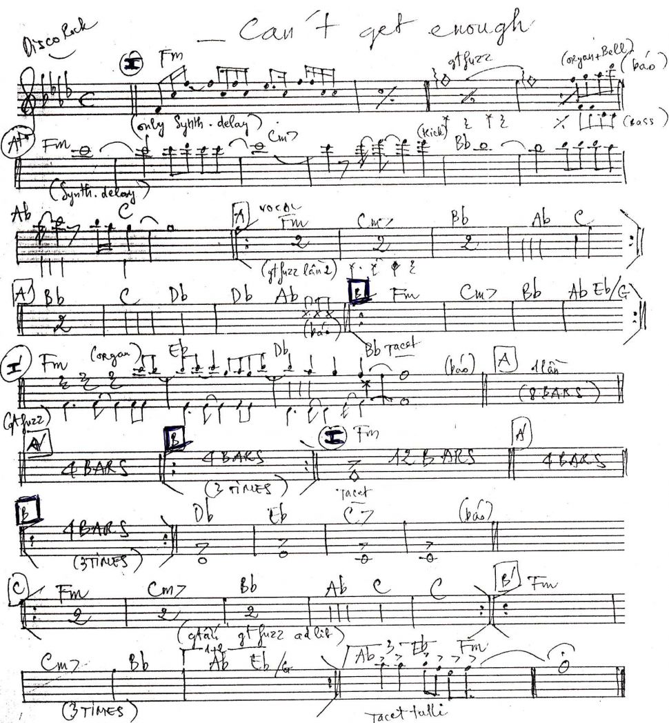 Can't Get Enough sheet