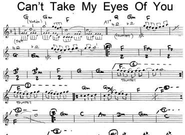 Can't Take My Eyes Of You sheet