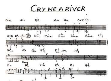 Cry Me A River sheet