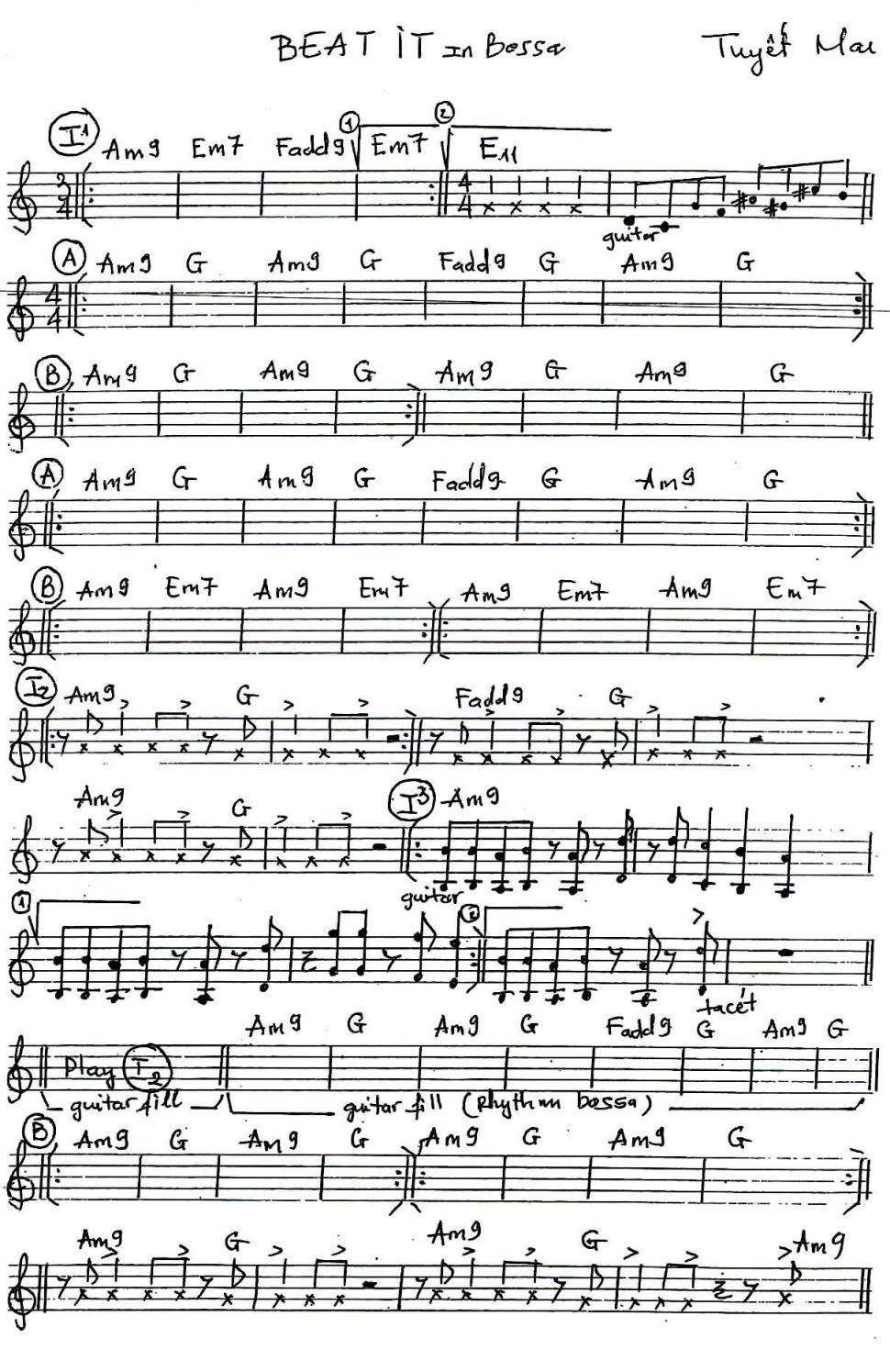 Beat it in bessa sheet