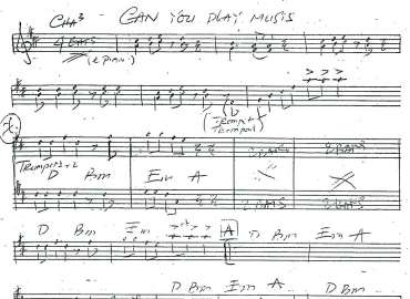 Can You Play Music sheet