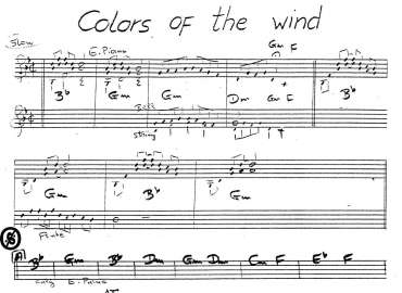 Colors Of The Wind sheet