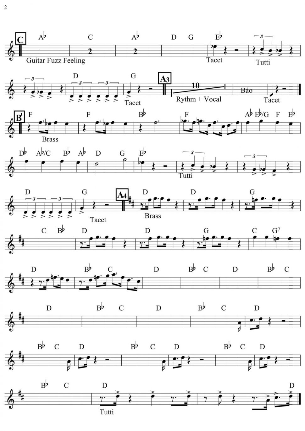 Come Back To Me sheet