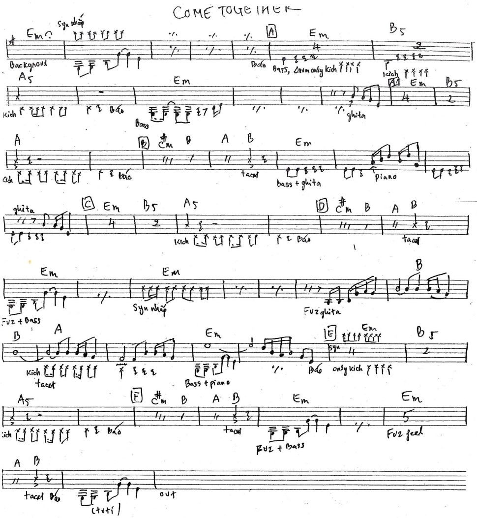 Come Together sheet
