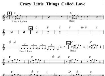 Crazy Little Things Called Love sheet
