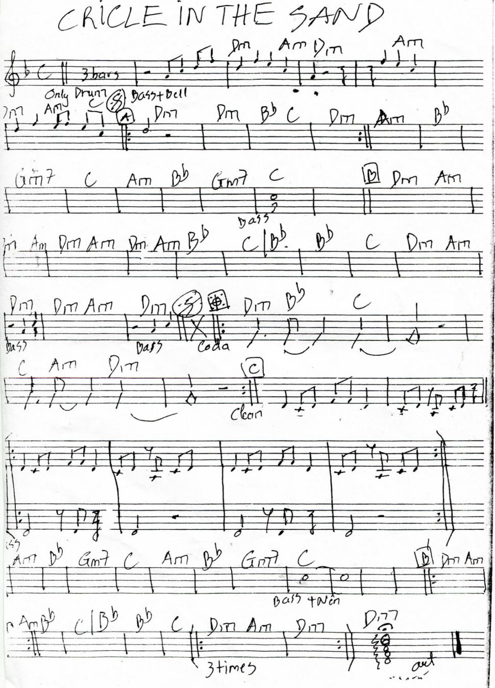 Cricle In The Sand sheet