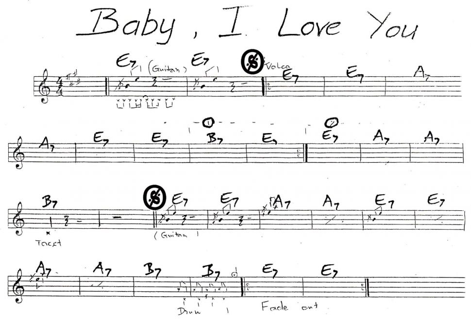 Baby , I love You Sheet