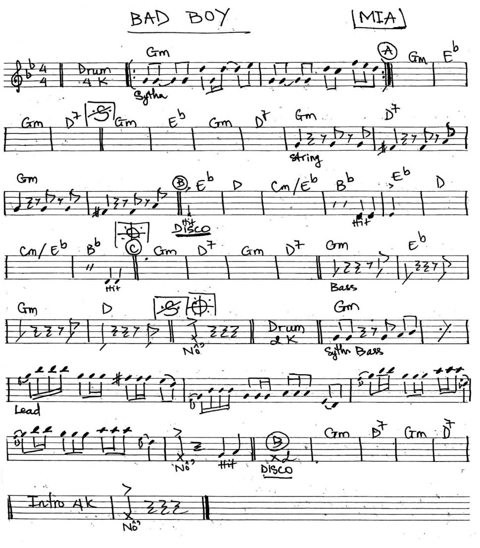 Bad Boy sheet