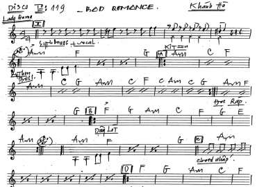 Bad Romance sheet
