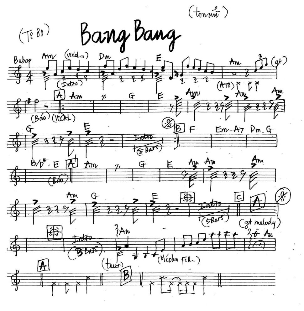 Bang Bang sheet