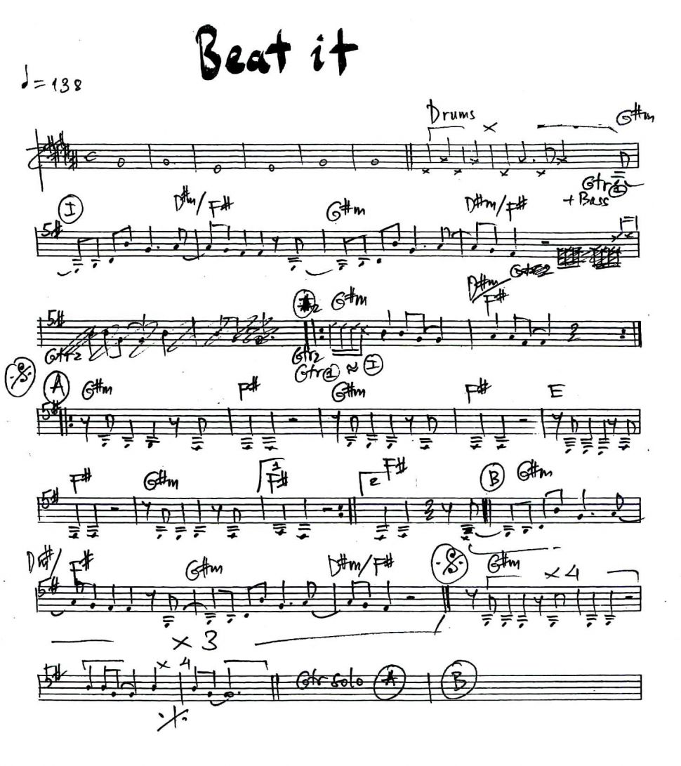 Beat it sheet