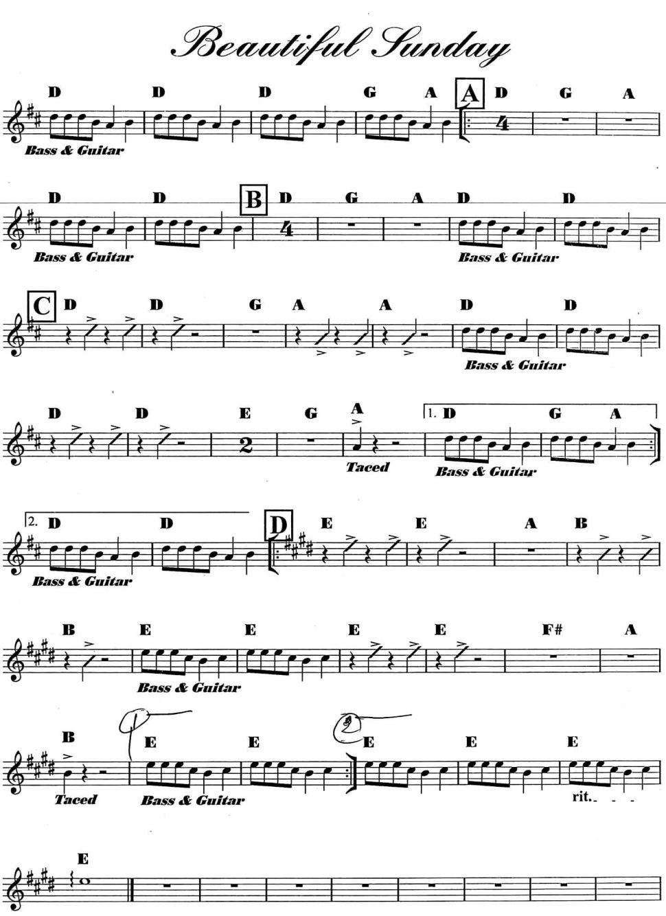 Beautiful Junday sheet