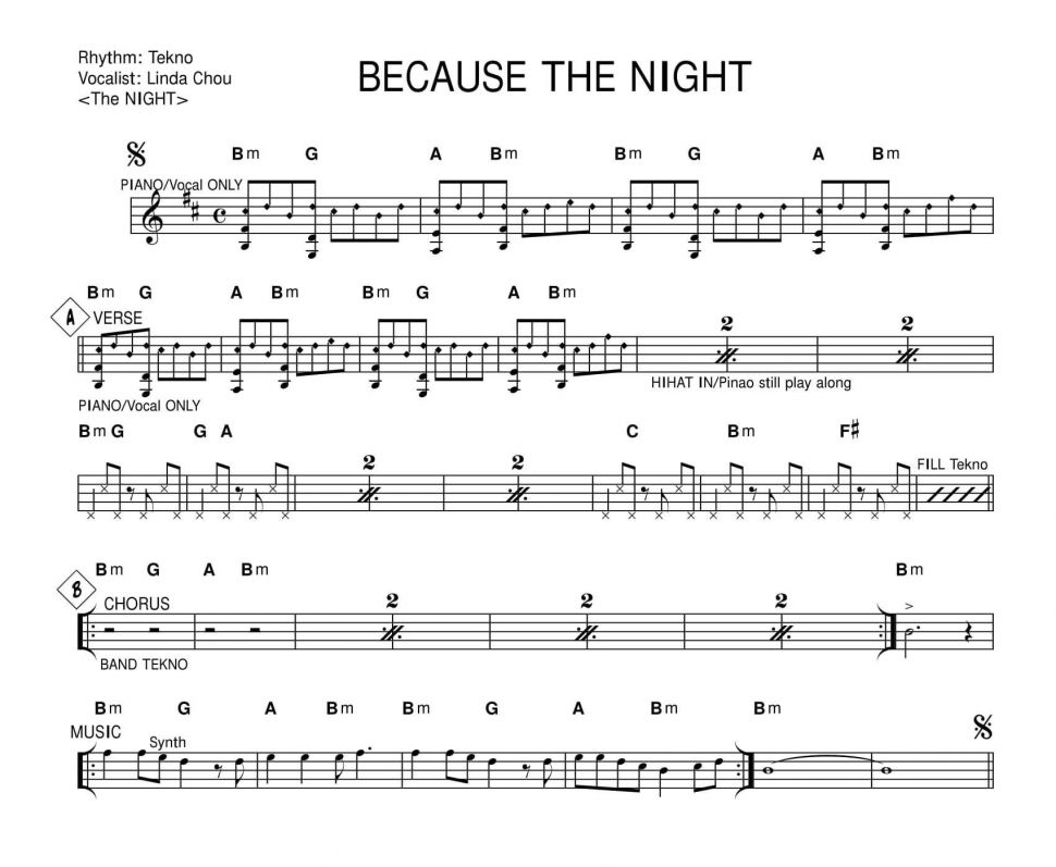 Because the night sheet