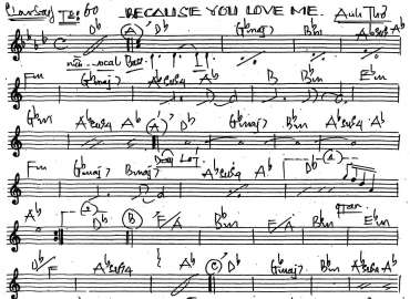 Because you love me sheet