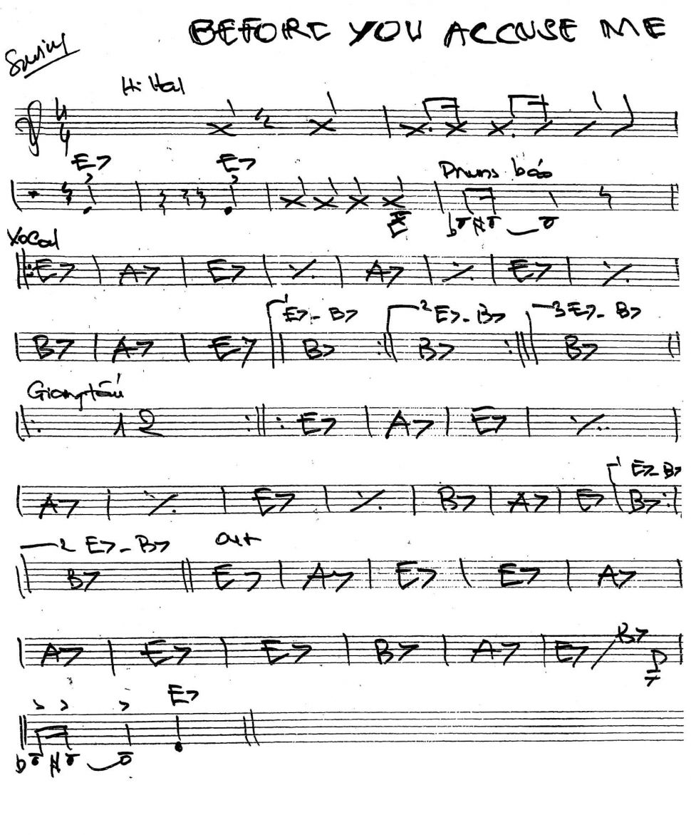 Beforc you accnse me sheet